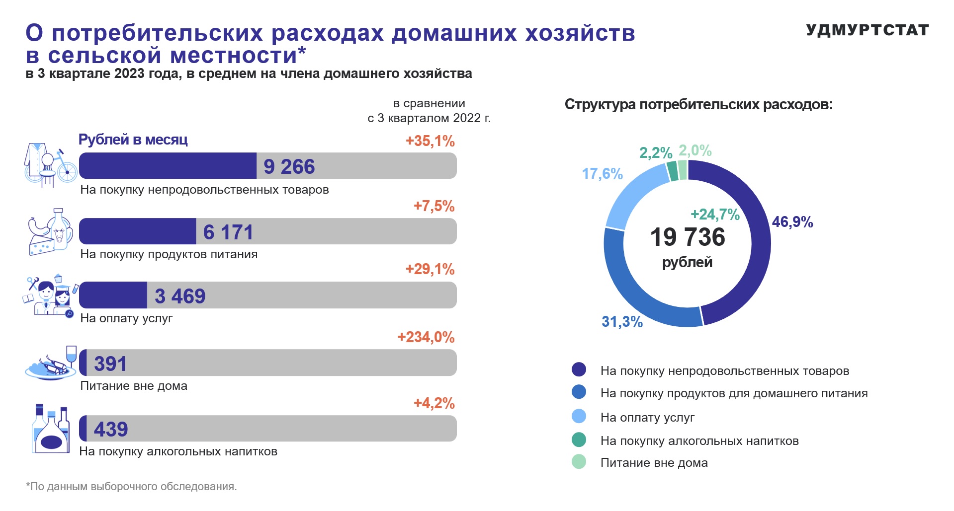 О потребительских расходах домашних хозяйств в сельсклй местности.